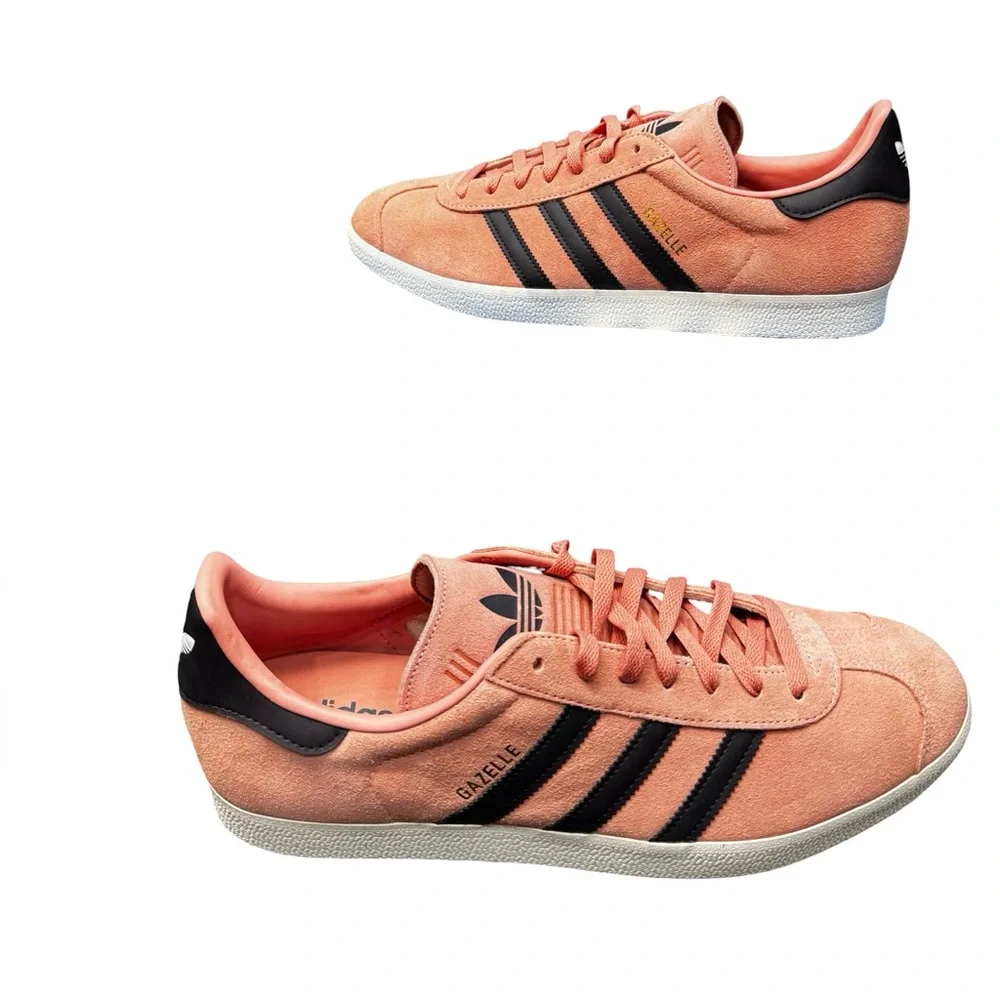 Adidas Gazelle Pink Black White Mens 13 Y2K Retro Sneakers BNWT Rare